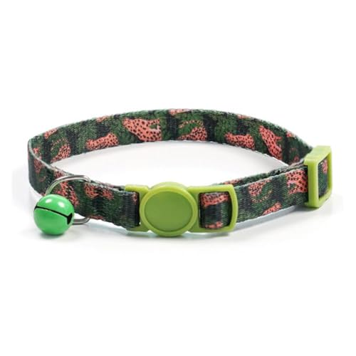 Bunt bedrucktes Halsband für Welpen, Halskette, verstellbares Halsband, Geschirr, niedliches Muster, Hund, Haustier, Z5b9, Glocken mit Zubehör von BOWTONG