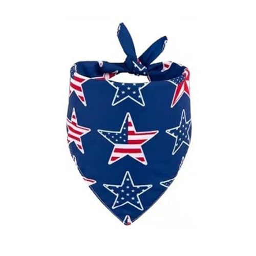 Dreieckiges Halstuch, Hundehalstuch, USA-Flaggenmuster, Stirnband, Bandana, Unisex, Cowboy-Halstuch, patriotisch von BOWTONG