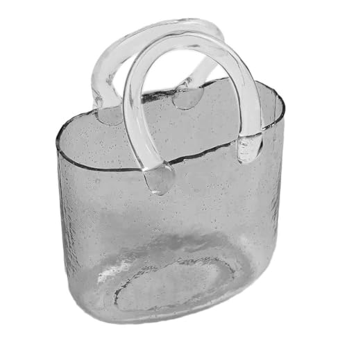 Einzigartige Vase in Handtaschenform, Glasvasen, dekorative Wasserpflanzen-Glasvase, Mini-Aquarium-Kristallaufsätze, für den Tisch von BOWTONG