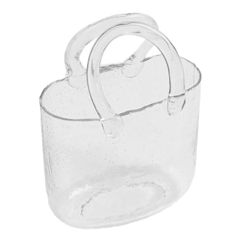 Einzigartige Vase in Handtaschenform, Glasvasen, dekorative Wasserpflanzen-Glasvase, Mini-Topper, Aquarium für Tischkristall von BOWTONG