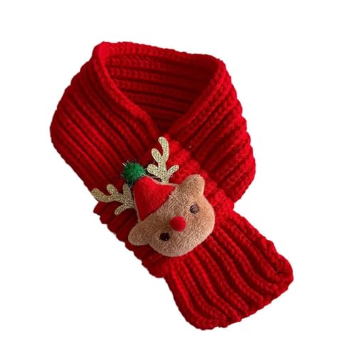 Weihnachtlicher Strickschal, niedlicher Schal, Haustier-Halstuch, Haustier-Winter-Kostüm, Welpenwärmer-Accessoire von BOWTONG