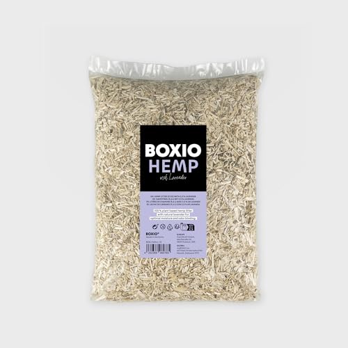 BOXIO - Hemp Lavendel: 5,6l Geruchsneutralisierer - Ideal für Campingtoilette, Trenntoilette und Komposttoilette Aber auch als Hasenstreu für Hamster, Kleintierstreu oder Einstreu Kaninchen von BOXIO