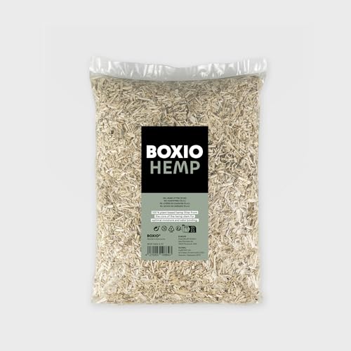 BOXIO - Hemp: 5,6l Geruchsneutralisierer & Einstreu - Ideal für Campingtoilette, Trenntoilette und Komposttoilette Aber auch als Hasenstreu für Hamster, Kleintierstreu oder Einstreu Kaninchen von BOXIO