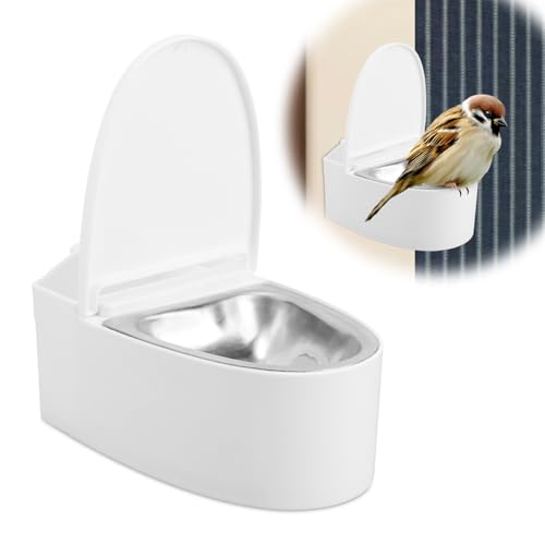 BOXOB Vogel Toilette, Vogelkäfig-Hängezubehör Hängendes Vogelbad für Käfig Vogel Festpunkt Defäkationstrainings Zubehör Vogelkäfig Zubeahör für Vögel von BOXOB