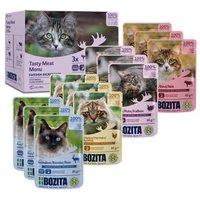 BOZITA Nassfutter Katze Adult Häppchen in Sauce mit Fleisch Multibox 12x85 g von BOZITA