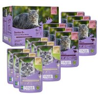 BOZITA Nassfutter Katze Senior 8+ Häppchen in Soße 12x85 g Mix-Pack von BOZITA