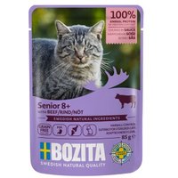 BOZITA Nassfutter Katze Senior 8+ Häppchen in Soße 12x85 g Rind von BOZITA