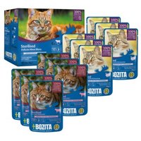 BOZITA Nassfutter Katze Sterilised Häppchen in Gelee mit Fleisch Multibox 12x85 g von BOZITA