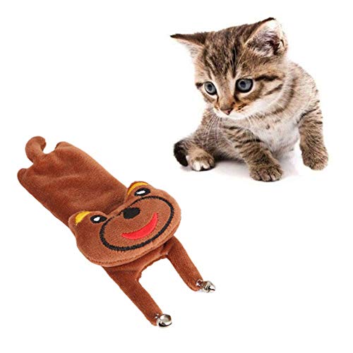 BOduShang Katzen Spielzeug Plüsch Spielzeug Katze Interaktives Cat Toys Lustiges Katzen Spielsachen Niedlich Kitten Spielzeug for Kätzchen Und Katzen Katzenübungen Brown von BOduShang