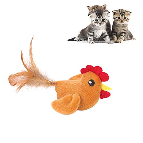 BOduShang Katzen Spielzeug Plüsch Spielzeug Katze Interaktives Cat Toys Lustiges Katzen Spielsachen Niedlich Kitten Spielzeug for Kätzchen Und Katzen Katzenübungen Yellow von BOduShang