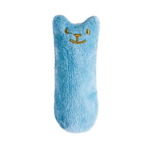 BOduShang Katzenminze Spielzeug Plüsch Spielzeug Katze Interaktives Cat Toys Lustiges Katzen Spielsachen Niedlich Kitten Spielzeug for Kätzchen Und Katzen Katzenübungen Blue von BOduShang