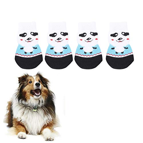 Hundeschuhe rutschfest Hunde Schneeschuhe Sanft Schneeschuhe Für Hunde Tragbar Hundestiefel for Drinnen Draussen Vier Jahreszeiten Spaziergang Mit Dem Hund White,Medium von BOduShang