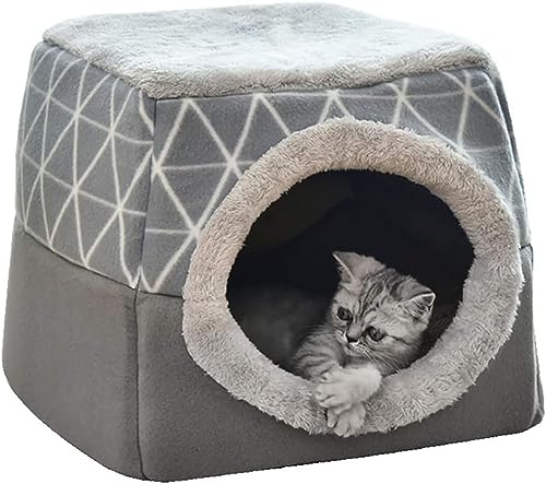 Hundehöhle Katzen Kuschelhöhle Katzenkissen Hundenest Körbchen Hund Hunde Zubehör Für Große Hundekorb Kleiner Hund Haustier-Innenhaus Space Haustierbett Kleines Katzenbett,XL-38 * 38 * 34cm von BPILOT