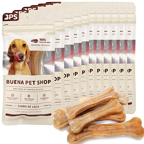 12 Pcs Kauknochen Stück Gepresster Knochen für Hunde Rinderhaut-Zahnverstärker Dental Stick Hundesnack 14 cm von BPS(R)