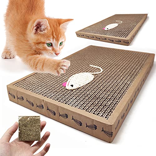 BPS 2 Stück Kratzbaum für Katzen, Katzenspielzeug, ideales Zubehör für Nagelfeile (2 Stück, 24 x 39 x 3,5 cm) BPS-1853 x 2 von BPS(R)