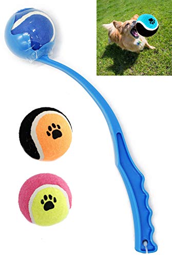 BPS Interaktives Spielzeug für Hunde und Haustiere, Ballwerfer mit 3 Bällen, 3 Größen, zufällige Farbe von BPS(R)
