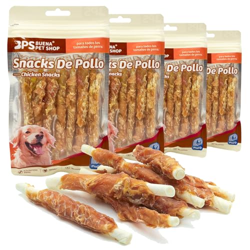 BPS 24 Stück Snack Huhn Stäbchen für Hunde, 12 cm, Zahnstärker, Stick Dental Dog Snack BPS-5149 * 4 von BPS BUENA PET SHOP