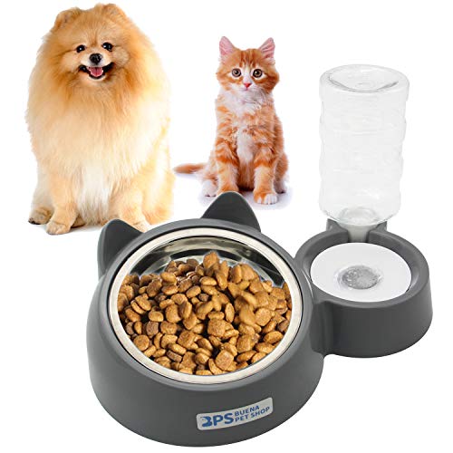 BPS BPS-5721 Automatischer Futternapf und Trinknapf für Katzen und Hunde, spritzwassergeschützt, automatischer Futterspender für Haustiere, Größe M/L (L) von BPS BUENA PET SHOP