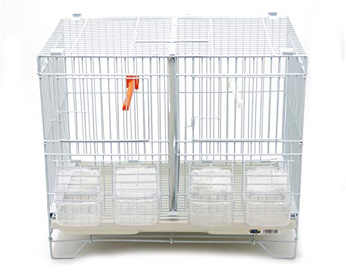 BPS BPS-1304 Brutkäfig für Vögel mit Futternapf, Tränke, Springschale, Größe M/L (M: 40 x 27 x 35 cm) von BPS BUENA PET SHOP