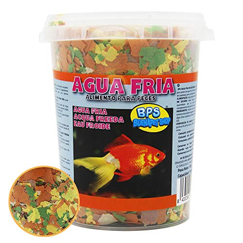 BPS Complete Fischfutter Ausgewogenes Kaltwasser für Aquarienzierfische 1000 ml (Modell 1: 100 g) BPS-4091 von BPS BUENA PET SHOP