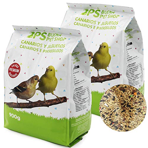 BPS Food Canaries Stieglitz 1,8 kg Alleinfuttermittel mit Formel High Energy Natural Material Balanced Recipe with Scientific Base BPS-4025 * 2 von BPS BUENA PET SHOP