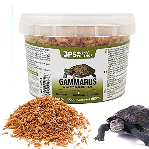 BPS Food Gammarus Futter für Wasserschildkröten Schildkrötenschildkrötenfutter 5 verschiedene Modelle zur Auswahl (Gammarus Food 30g 280ml) BPS-04061 von BPS BUENA PET SHOP