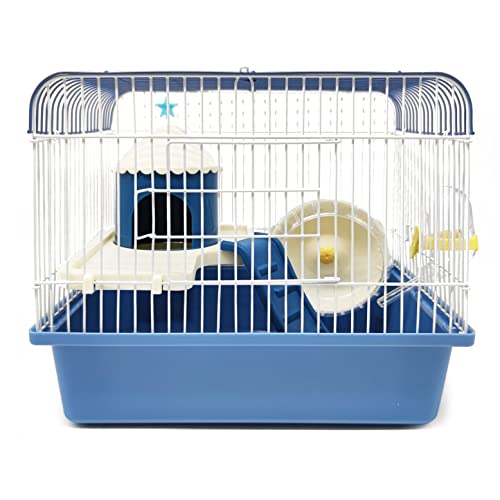 BPS BPS-1381 Hamsterkäfig mit Futternapf, Tränke, Rad, zufällige Farbe von BPS BUENA PET SHOP