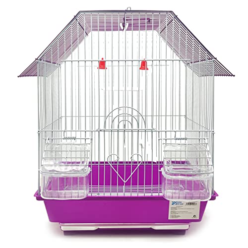 BPS BPS-12003 Vogelkäfig, Wellensittich, Kanarienvogel, mit Futternapf, Tränke, zum Ausruhen, zufällige Farbe von BPS BUENA PET SHOP