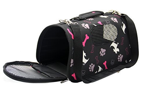 BPS Transporttasche für Haustiere, Hunde, Katzen, Tiere, 3 Größen S/M/L zur Auswahl (M, Schwarz) BPS-5637N von BPS BUENA PET SHOP