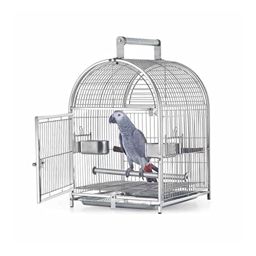 Papagei Sittichkäfig Schmiedeeisen Vogeltrage Papagei Vogelkäfig Edelstahl Atmungsaktiver Reisekäfig Geeignet für extra kleine Finkenzoo Liebesvogel für Sittiche, Lovebirds, African Grey, Conure, von BQWJJCP