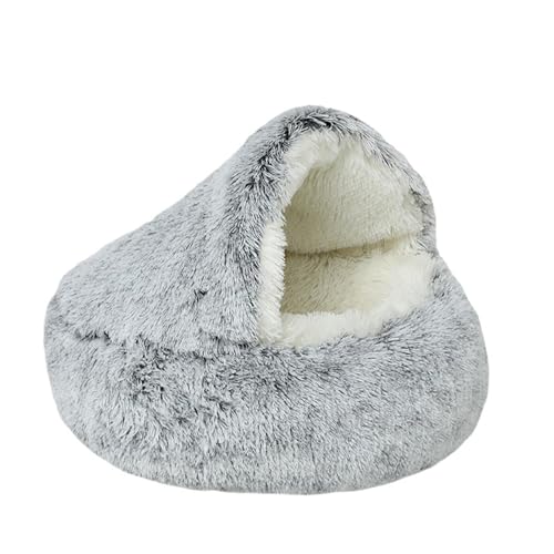 BQWXIEC Olvys Cocoon Hundebett, Cocoon Hundebett, Cocoon Haustierbett für Hunde, Katzenkokonbett, beruhigendes Haustierbett, 40 cm, Grau von BQWXIEC