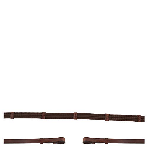 BR Gurtzügel, Zaumhaken, 19 mm (Warmblut, Oak/Silber) von BR