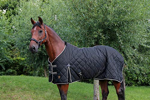 BR Haustierdecke Classic 1200D - 300g - Schwarz - Größe 155 cm - Witterungsbeständig - Polyester/Nylon - Pferd von BR