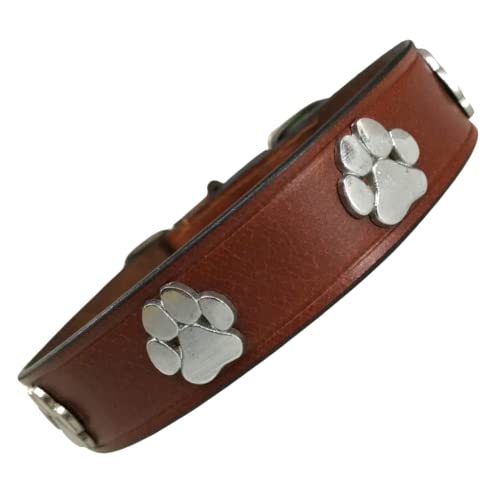 BRADLEY CROMPTON Designer-Hundehalsband aus echtem Leder, Größe S von BRADLEY CROMPTON