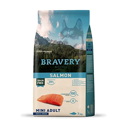 BRAVERY Trockenfutter Lachs für Hunde, 7 kg, Größe S von BRAVERY