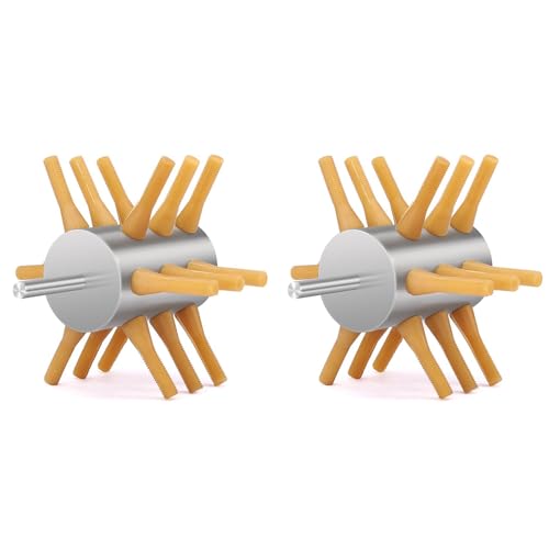 BRCUAT 2 x Huhnzupfbohrer-Aufsatz, Edelstahl, 18-Finger, Huhnentferner, Plucker-Maschine von BRCUAT