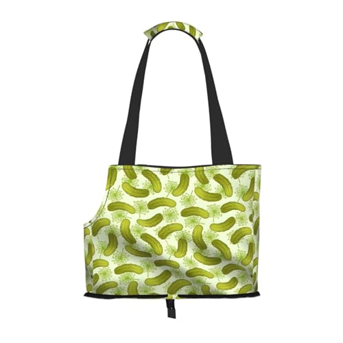 Sushi Dill Pickles Print Pet Portable Foldable Shoulder Bag Small and Medium Size Cat and Dog Portable Backpack von BREAUX