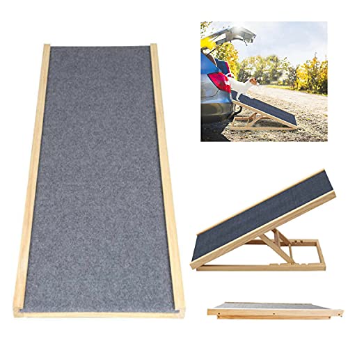 BRIEFNESS Hunderampe Auto Klappbar,Hunderampe rutschfeste für Katzen große und kleine Hunde,Höhenverstellbar Einstiegshilfe Haustiere Hundeeinstiegshilfe Bett Sofa Rampe Hund,70 x 35 x 30cm von BRIEFNESS