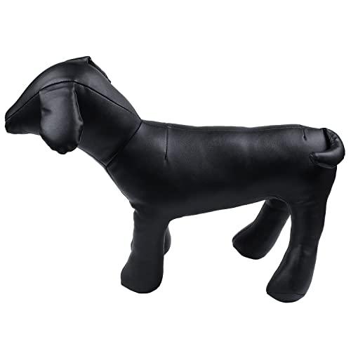 BRIODY Leder Hund Schaufensterpuppen Stehend Stellung Hund Modelle Spielzeug Haustier Tier Geschaeft Schaufensterpuppe Schwarz M von BRIODY