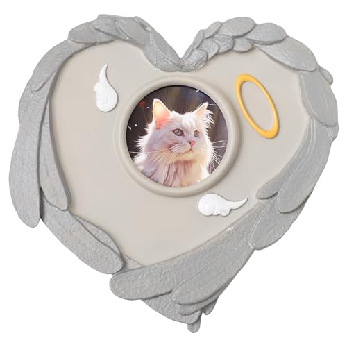 BRKURLEG Haustier Gedenkgeschenke Katze Hund Gedenkgeschenke Gedenkgarten Stein mit Foto Hund Gedenkstein für den Verlust von Hunden Hund Passing Away Geschenke Haustier Memorial Andenken von BRKURLEG