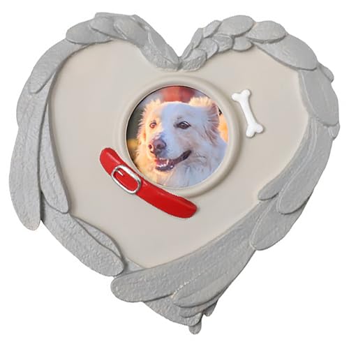 BRKURLEG Personalisierte Gedenkgeschenke für Haustiere, Gedenkgeschenk für Katzen und Hunde, Gedenkstein für den Garten mit Foto, Gedenkstein für den Verlust von Hunden, herzförmiger Hunde, von BRKURLEG