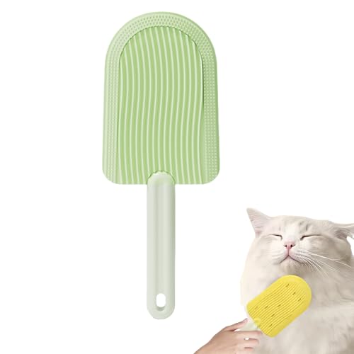 BROIEEN Cat Tongue Comb, 2024 New Cat Tongue Comb,Celery Pets Cat Tongue Comb,2 In 1 Portable Cat Grooming Brush, Cat Tongue Licking Hair Comb,Soft Silicone Cat Comb (Green) von BROIEEN