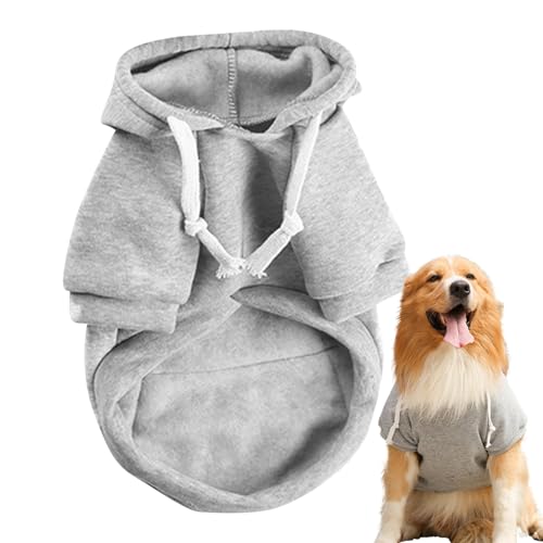 BROJAQ Hunde-Kapuzenpullover,Selbstklebender Wintermantel für Hunde mit Tasche - Gemütlicher Hundemantel, modische Hundekleidung für Spaziergänge, Sport, Outdoor von BROJAQ
