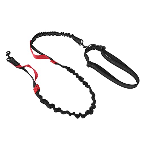 Elastische Hundeleine, Langlebig, Robuste Bungee Hundeleine Free Nylon Shock Absorbierender Reflektierender Streifen für Große Hunde für Training (Rot) von BROLEO