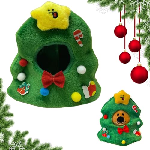 BRTNUP Kleines Haustier Weihnachts Hut Katze Kopfschmuck Niedlich Lustig Weihnachtsbaum Form Stern Katze Kopfbedeckung Entzückende Kostüme für Welpe Kätzchen kleine Puppen Partykostüm von BRTNUP