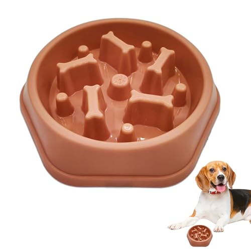 BRTNUP Langsame Fütterung Hundenapf, Slow Feeder Hundenapf, Hundefutternapf, Hunde Slow Feeder Bowl, Hundefutternäpfe, Gesundes Essen Design für kleine und mittelgroße Hunde (Rosa) von BRTNUP