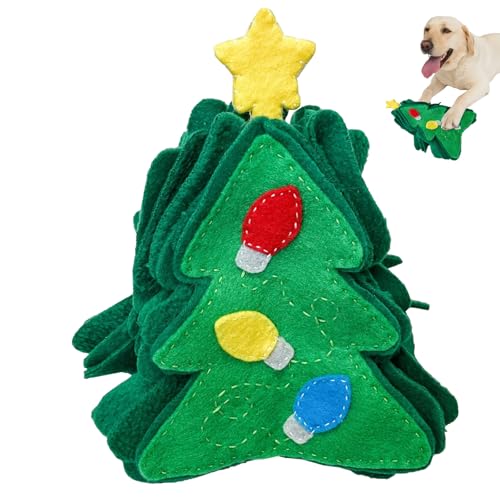 BRTNUP Weihnachten Hundespielzeug, Welpenspielzeug, Weihnachten Treat Dispensing Hundespielzeug, Weihnachten Hund Enrichment Spielzeug, unverwüstlich Hundespielzeug, Hundespielzeug für Weihnachten von BRTNUP