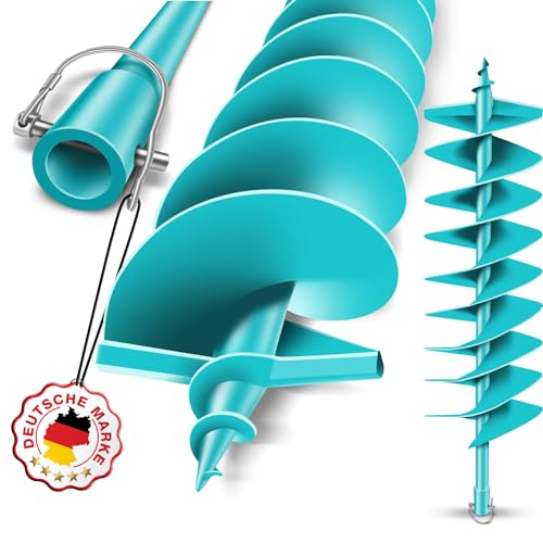 BRUNNENTAL ® Erdbohrer 200mm - Ideal Für Aushubarbeiten - Erdbohrer Hand - einfache Bedienung Robuste Bohrspitze - Erdbohrer kaufen - Pfahlbohrer Brunnenbohrer von BRUNNENTAL