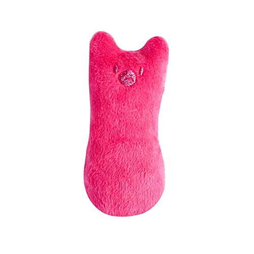 BSDIHRIWEJFHSIE Lustige Katze Haustier Spielzeug Molar Reinigung Katze liefert Mini Plüschtier Mode Gefüllte interaktive Haustier Begleiter Produkte-Pink von BSDIHRIWEJFHSIE