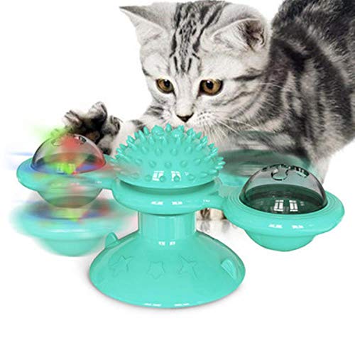 BSDIHRIWEJFHSIE Neues Haustier Spielzeug liefert Katzenspielzeug Plattenspieler necken Katze Stick Vent Balance Auto Haustier Sport Becher Feder Mann-Transfer Auto blau, Original von BSDIHRIWEJFHSIE